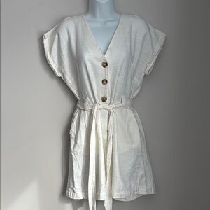 Primark Cream V-Neck Dolman Sleeve Romper 100% Cotton